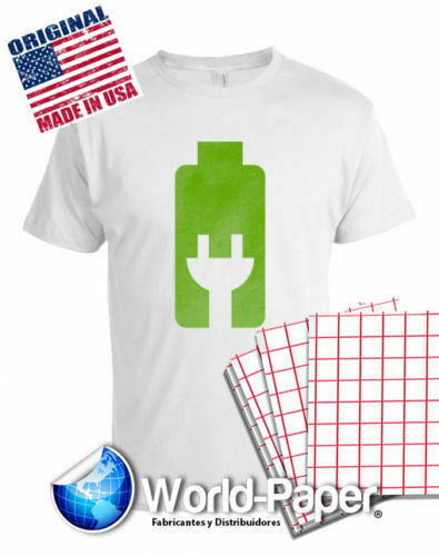 Inkjet heat transfer paper color light fabrics 50 Sheets 8.5x11 Red Grid - Afbeelding 1 van 4