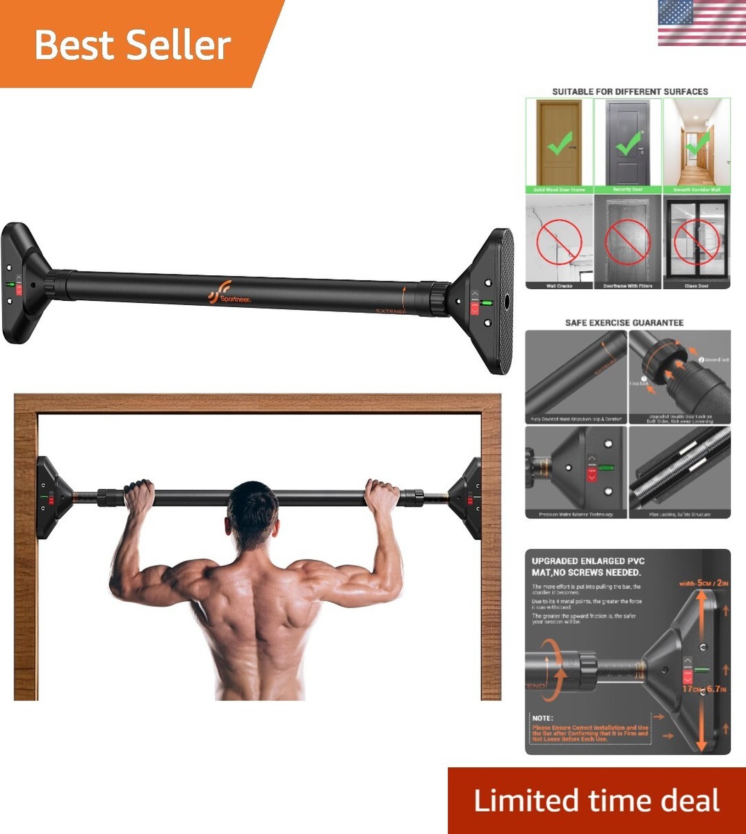 Amazon Hallway Pull Up Bar Pull Up Bar: Strength Training Chin Up