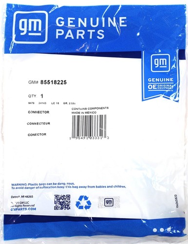 Genuine GM 85518225 Fuel Pressure Sensor Connector 2017-2025 L5P Duramax 6.6L - Picture 2 of 10