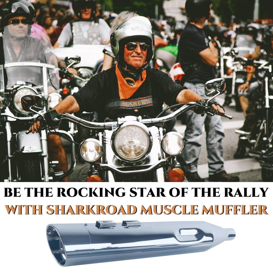 Глушители SHARKROAD 4.5 для Harley Davidson 1995-2016 модернизация Touring Road Glide - Изображение 2 из 4