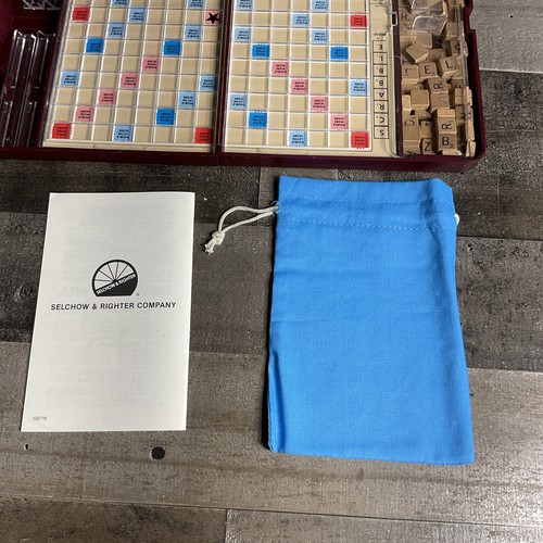 Scrabble Crossword Game Travel Edition 1978 Red Plastic Case Complete - Picture 7 of 16