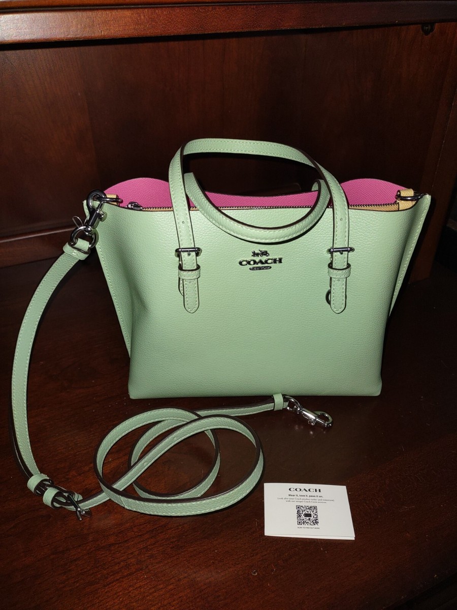 Coach New C4084 Mollie 25 Double Face Pebbled Leather Tote Bag