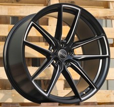 4 x 21 Inch 5x112 HX045 Style Black Half Matt Wheels: Fits For Mercedes-Benz BMW