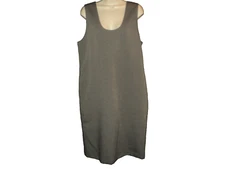 Morton Bernard Jumper Women's Size 10 Gray Tiny Herringbone Lined Sleeveless