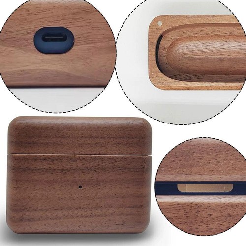 Solid-Wood Walnut Hard Cover earphone protective case for the new pi8 W1B7 - Zdjęcie 11 z 16