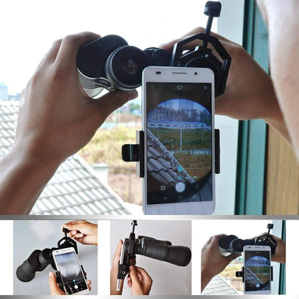 Universal Teleskop Adapter Halterung für Smartphone Fernglas Binokulares iPhone - Bild 3 von 4