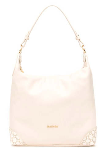 NERO GIARDINI E543952D 412 BORSA HOBO DONNA CERNIERA ZIP LOGATO GORGONA BEIGE