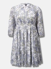 Torrid Mini Clip Dot Front Keyhole Dress White 00 M L 10 #G85155