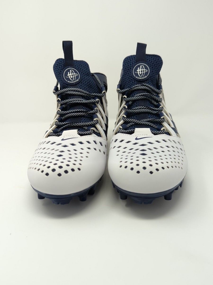 Nike Huarache LAX Lacrosse Cleats Mid Navy White 807142-410