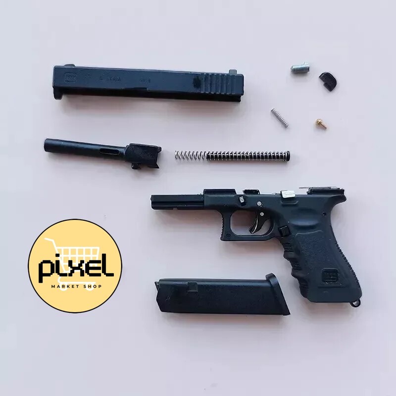 Mini Pistolet Jouet Glock G17 De Collection Porte-clés - Échelle 1:3, Métal, Pour Adultes