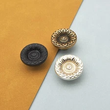MFYS Flower Antique Brass Silver Black Kitchen Cabinet Door Knob Pull Handle