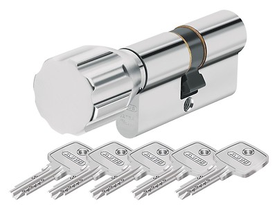 ABUS EC550 Schließzylinder mit Knauf Wendeschlüssel VS inkl. 5 Schlüssel 