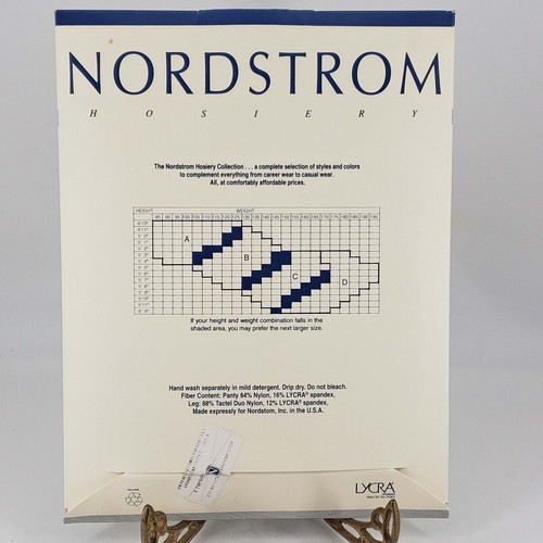 Nordstrom Hosiery Lycra Sheer Control Top Pantyhose Dark Navy Blue C - Picture 3 of 3