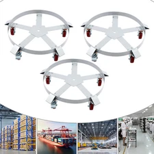 55 Gallon Drum Dolly Stands Q235 Steel Barrel Dolly Carts With 5 Wheels