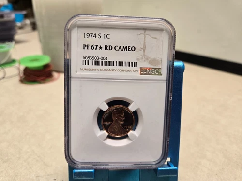 1974 S LINCOLN CENT PROOF 1C PF67* STAR RD CAMEO RED  NGC 67