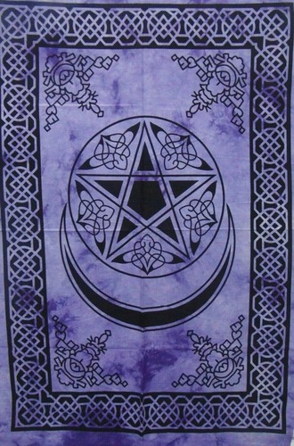 Indian Wall Hanging Purple Star Moon Throw Ethnic Decor Poster Bohemian Tapestry