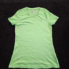 adidas Climacool Aeroknit Green Short Sleeve Cotton Blend T-Shirt Women's S