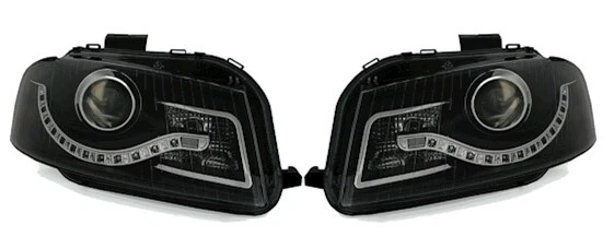 Scheinwerfer Set in Schwarz für Audi A3 8P + 8PA mit LED Tagfahrlicht Optik - Bild 2 von 4