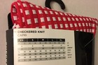 HUE 1 Pair CHECKERED KNIT Capris Leggings S U16661 NWT Tango Red — photo 4