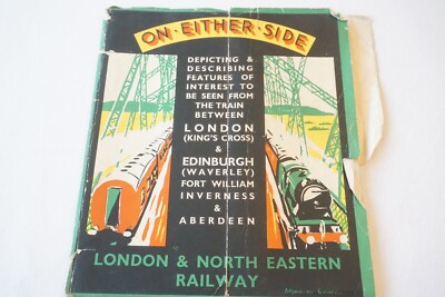 London & North Eastern Railway auf beiden Seiten Buchansicht aus Fenster & Karte Ref 3