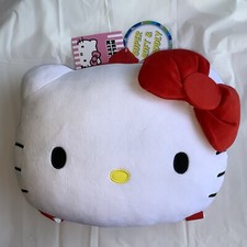 Hello Kitty Big Head Shaped Plush Backpack Purse Bag  10"x13" New W/tag
