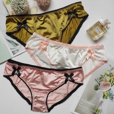 pack of 6 silky satin panties for women briefs hipster lingeries cute underwear