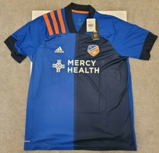 Adidas FC Cincinnati Home Jersey Men's L XL Soccer EH8677 $90 MLS MERCY HEALTH