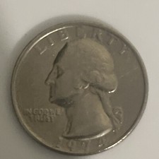 1974 Washington Quarter Dollar Coin Circulated No Mint Mark Error