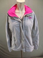 The North Face Size M Womens Gray 100 Nylon Stand Collar Windbreaker 1Bl3