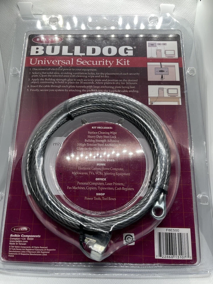 Kit de seguridad universal Belkin Bulldog brilla en la oscuridad computadora con bloqueo de alta resistencia Foto 3 de 4