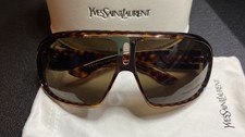Vintage Yves Saint Laurent Havana Brown 2199/s Mask Sunglasses  Case