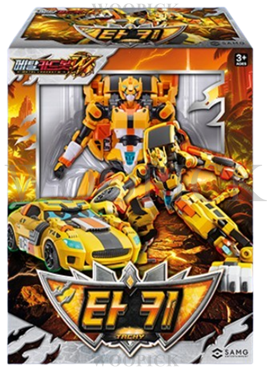 Metal Cardbot W Season3 TACHY Cheetah Transformer Robot Car Kids