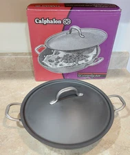 CALPHALON D1382 12" EVERYDAY PAN WITH LID HARD ANODIZED ALUMINUM W/ ORIGINAL BOX