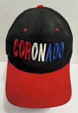 Vintage Nissan Coronado Snapback Hat Trucker Cap Black Red Embroidered 80s 90s