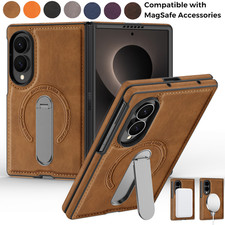 For Samsung Galaxy Z Fold 8 Leather Mag Safe Case Stand Cover Screen Protector