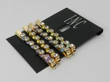 INC International Concepts 3-Pc. Gold-Tone Crystal Raffia-Wrapped Bobby Pin Set