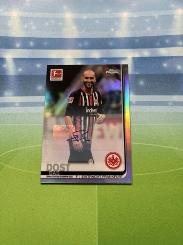 2019-20 Topps Chrome Bundesliga Auto Bas Dost Eintracht Frankfurt