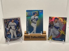 Shohei Ohtani 3 Card Lot - 2 Inserts, Topps Chrome, Topps Update & Bowman Base