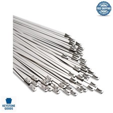 100pcs Heavy Duty Stainless Steel Zip Ties For Outdoor Industrial Use 100pcs Heavy Duty Stainless Steel Zip Ties For Outdoor Industrial Use
