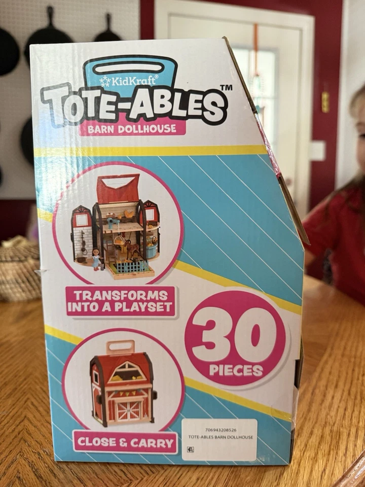 Casa de muñecas portátil KidKraft Tote-ables casa de muñecas con muñeca y 30 accesorios Foto 3 de 4