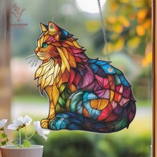 Cat Suncatcher, Cat Lover Gift, Pet Memorial Gift, Cat Mom Gift, Cat Memorial