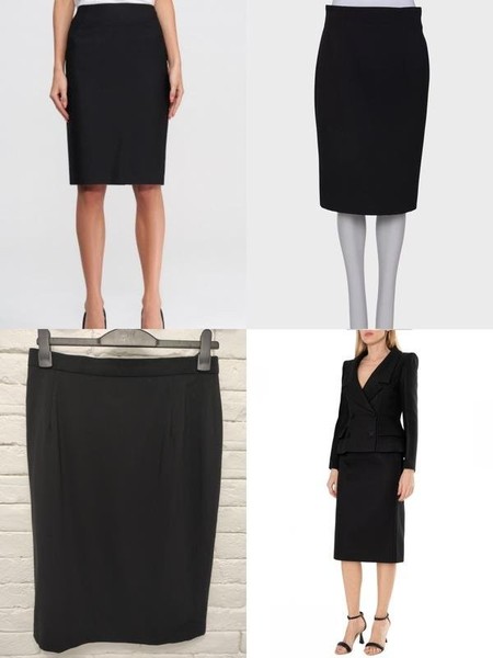 Women Cerruti Skirt Black Wool 40 / L / 48