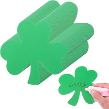 72 Pcs Shamrock Cutouts Paper Shamrocks 6'' Clover Shaped Cards Large Shamrock S
