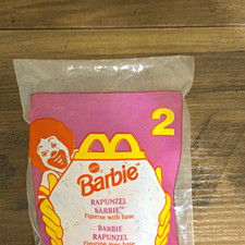 Mattel Barbie Rapunzel McDonald's Happy Meal Figurine w/ Base 2 1996