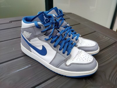 Nike Air Jordan 1 Mid True Blue Cement - Sneaker Herren - DQ8426 -014 Größe 43