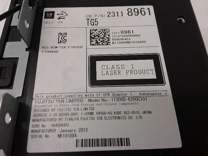 2014 14 BUICK REGAL CD 音频光盘播放器 原始设备制造商 OPT TG5 — 第 3/4 张图片