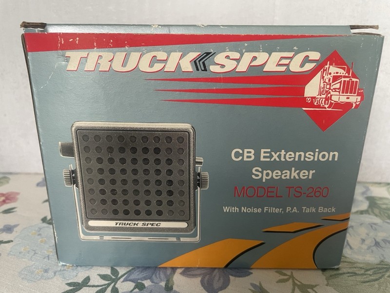 NOS TRUCK SPEC CB Extension Speaker Model TS-260 4" Paper Cone Mounting Hardware