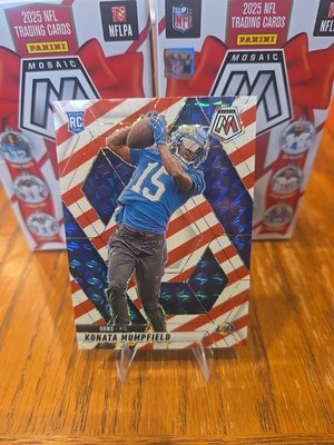 2025 Panini Mosaic - Konata Mumpfield #393 Red & White Stripe