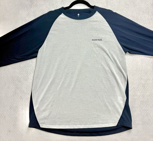 Montbell Wickron Long sleeve Raglan T-shirt Navy Blue White Men’s XL Japan