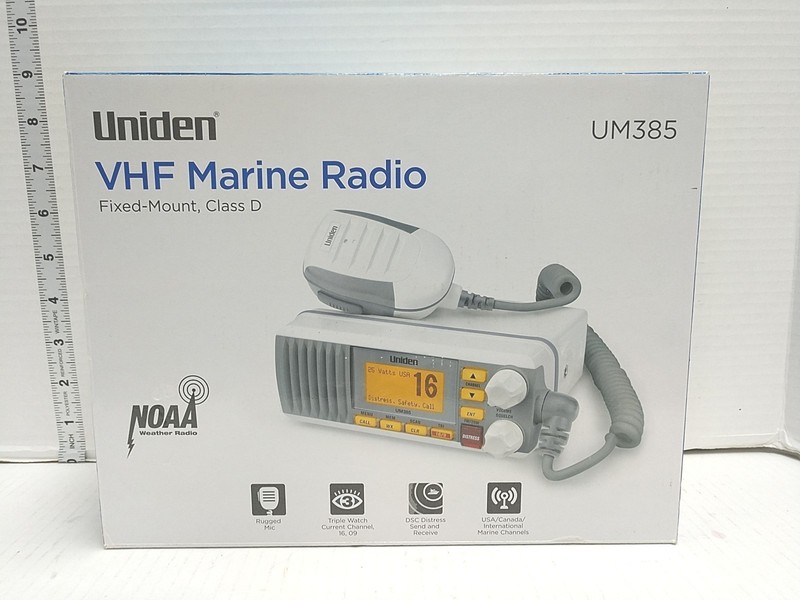 Uniden UM385 Fixed Mount VHF Radio - White